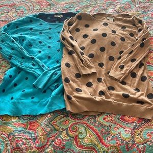 Two Old Navy Polka Dot Sweaters Size M